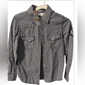 Epic Threads Black & White Checkered pearl snap men’s Shirt  nwt  msrp $35